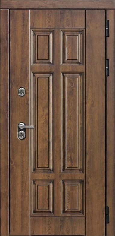 Входная дверь ДвериПРО Квадро СБ-1 (лак. белое, 16мм, беленый дуб) DPRO197034 внешняя сторона