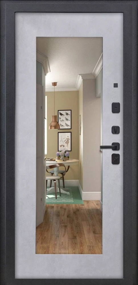 Входная дверь ДвериПРО Модель L-49 ФЛЗ-603 Бетон снежный DPRO221098 внутренняя сторона