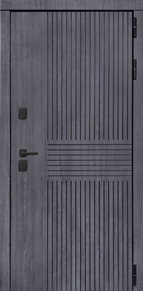 Входная дверь ДвериПРО Берген L-5 (16мм, белая эмаль) DPRO196944 внешняя сторона