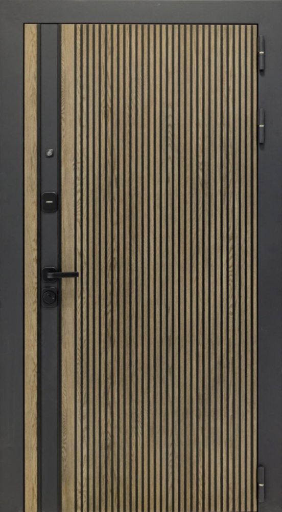 Входная дверь ДвериПРО Rosna Алиса (16мм, ПВХ софт грей, зеркало) DPRO196436 внешняя сторона